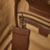 Mała torebka w stylu marynarskim z nubuku, ciemnobrązowa Mała torebka w stylu marynarskim z nubuku, ciemnobrązowa