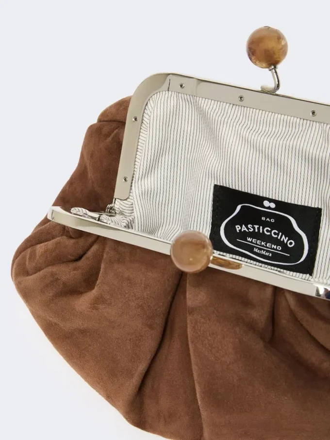 Mała zamszowa torebka Pasticcino, ciemnobrązowa Mała zamszowa torebka Pasticcino, ciemnobrązowa