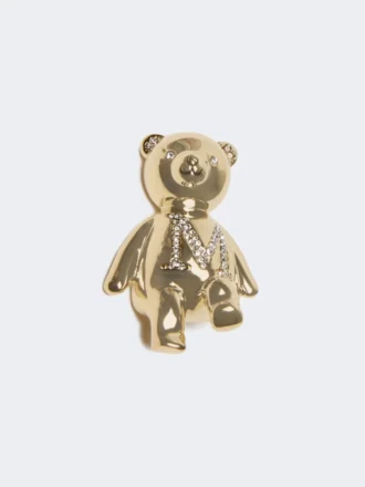 Metalowa broszka w kształcie Teddy Beara, biała Metalowa broszka w kształcie Teddy Beara, biała