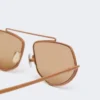 Okulary przeciwsłoneczne w kształcie kwadratu, kolor camel Okulary przeciwsłoneczne w kształcie kwadratu, kolor camel