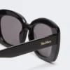 Owalne okulary przeciwsłoneczne oversize, czarne