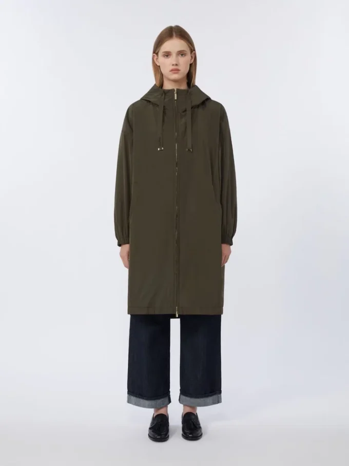 Parka z wodoodpornego taftu, zielona Parka z wodoodpornego taftu, zielona