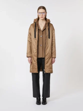 Parka z wyściółką z wodoodpornego płótna, kolor camel