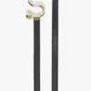 Pasek Sportmax z monogramem i klamrą, czarny Pasek Sportmax z monogramem i klamrą, czarny