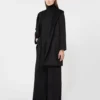 Płaszcz typu robe w kolorze camelowym, czarny Płaszcz typu robe w kolorze camelowym, czarny