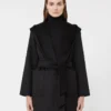 Płaszcz typu robe w kolorze camelowym, czarny Płaszcz typu robe w kolorze camelowym, czarny