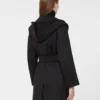 Płaszcz typu robe w kolorze camelowym, czarny Płaszcz typu robe w kolorze camelowym, czarny
