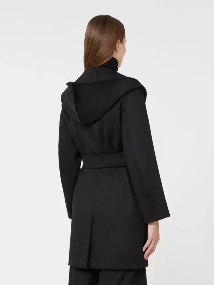 Płaszcz typu robe w kolorze camelowym, czarny Płaszcz typu robe w kolorze camelowym, czarny