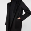 Płaszcz typu robe w kolorze camelowym, czarny Płaszcz typu robe w kolorze camelowym, czarny