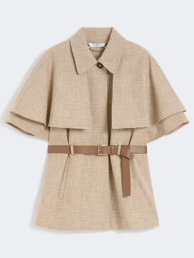 Płaszcz z bawełny w kratę Glen Plaid, kolor tytoniowy Płaszcz z bawełny w kratę Glen Plaid, kolor tytoniowy