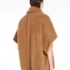 Peleryna z tkaniny teddy, kolor camel