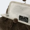 Średniej wielkości torebka Pasticcino o wyglądzie rafii, ciemnobrązowa Średniej wielkości torebka Pasticcino o wyglądzie rafii, ciemnobrązowa