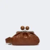 Średniej wielkości torebka Pasticcino z nadrukiem imitującym skórę krokodyla, czerwono-brązowa Średniej wielkości torebka Pasticcino z nadrukiem imitującym skórę krokodyla, czerwono-brązowa