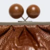 Średniej wielkości torebka Pasticcino z nadrukiem imitującym skórę krokodyla, czerwono-brązowa Średniej wielkości torebka Pasticcino z nadrukiem imitującym skórę krokodyla, czerwono-brązowa