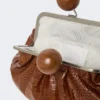 Średniej wielkości torebka Pasticcino z nadrukiem imitującym skórę krokodyla, czerwono-brązowa Średniej wielkości torebka Pasticcino z nadrukiem imitującym skórę krokodyla, czerwono-brązowa