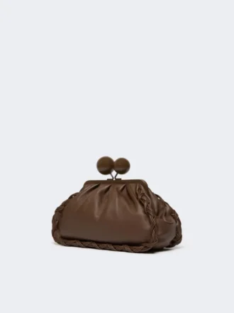 Średniej wielkości torebka Pasticcino z nappa, brązowa