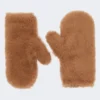 Rękawiczki z tkaniny Teddy, kolor camel Rękawiczki z tkaniny Teddy, kolor camel