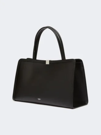 Skórzana torba typu tote, czarna