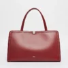 Skórzana torba typu tote, kolor bordowy Skórzana torba typu tote, kolor bordowy