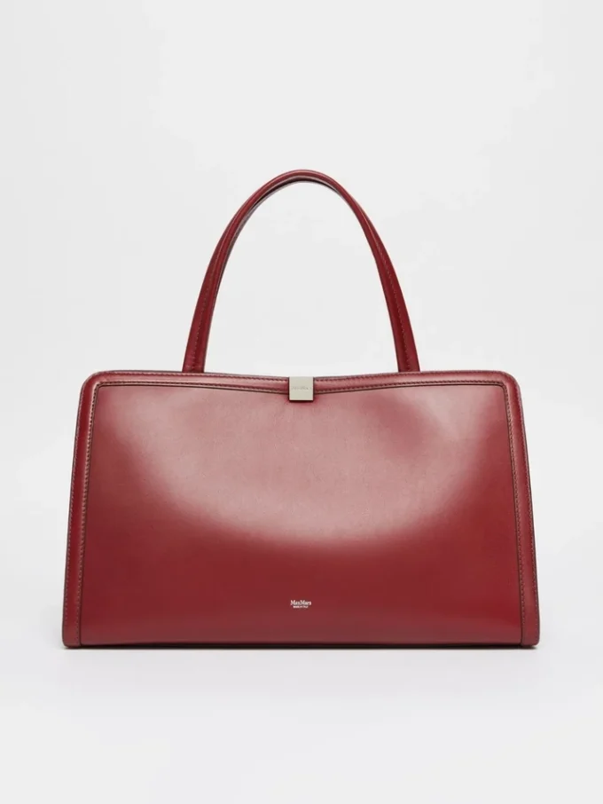 Skórzana torba typu tote, kolor bordowy Skórzana torba typu tote, kolor bordowy