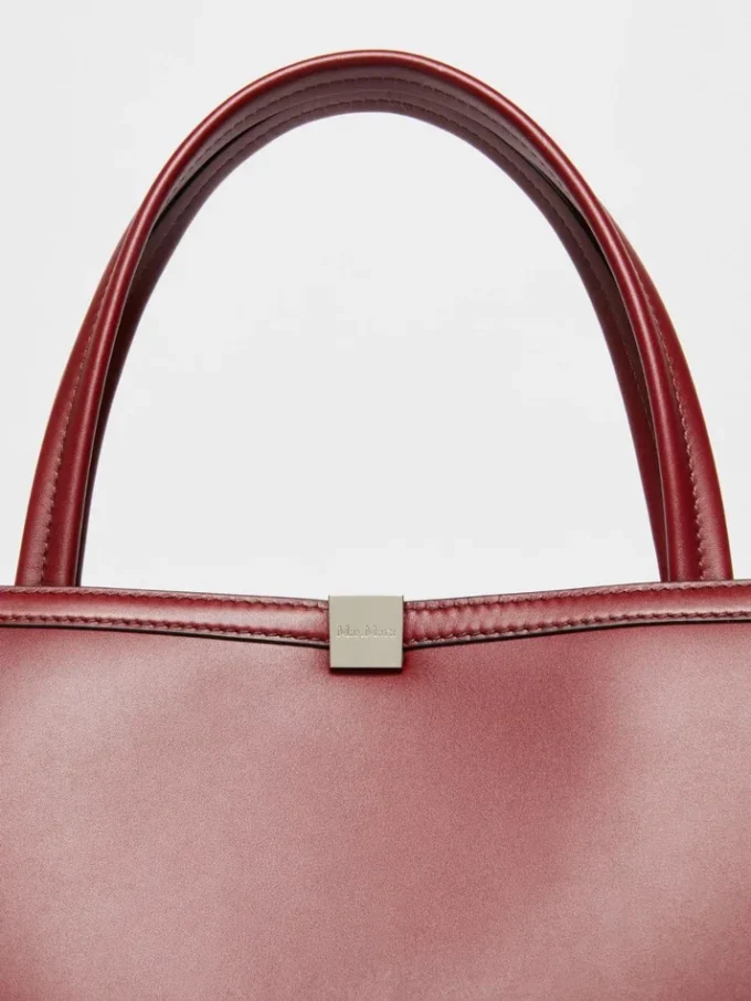 Skórzana torba typu tote, kolor bordowy Skórzana torba typu tote, kolor bordowy