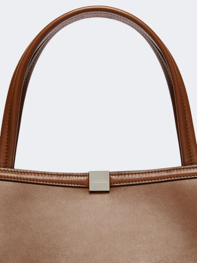 Skórzana torba typu tote, kolor tytoniowy Skórzana torba typu tote, kolor tytoniowy