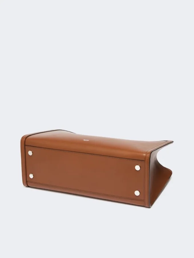 Skórzana torba typu tote, kolor tytoniowy Skórzana torba typu tote, kolor tytoniowy