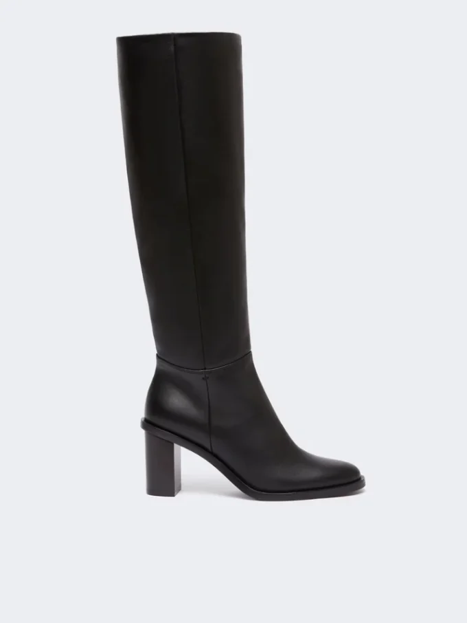 Skórzane buty, czarne Skórzane buty, czarne