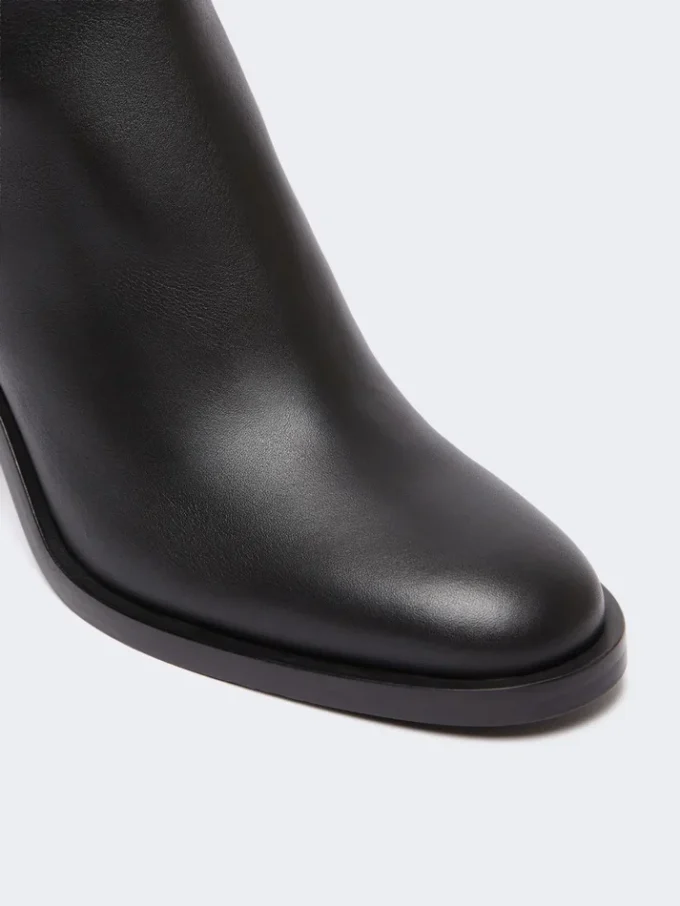 Skórzane buty, czarne Skórzane buty, czarne