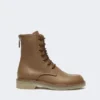 Skórzane buty typu combat, kolor orzechowy Skórzane buty typu combat, kolor orzechowy