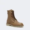 Skórzane buty typu combat, kolor orzechowy Skórzane buty typu combat, kolor orzechowy