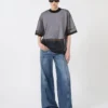 Spodnie oversize z niskim stanem, kolor midnightblue