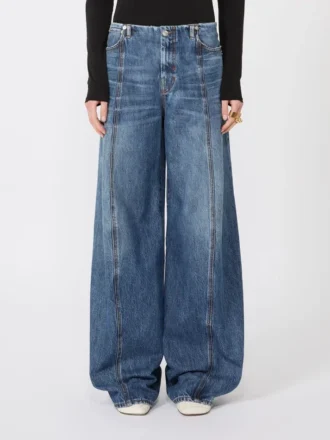 Spodnie oversize z niskim stanem, kolor midnightblue