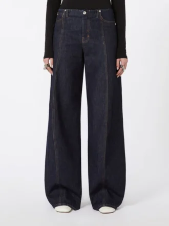 Spodnie oversize z niskim stanem, kolor midnightblue