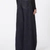 Spodnie oversize z niskim stanem, kolor midnightblue