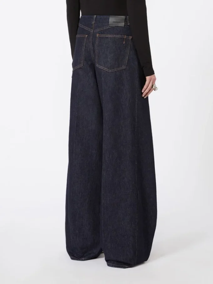 Spodnie oversize z niskim stanem, kolor midnightblue