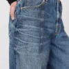 Spodnie oversize z niskim stanem, kolor midnightblue