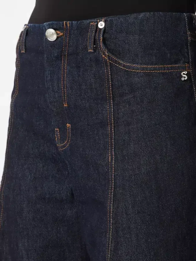 Spodnie oversize z niskim stanem, kolor midnightblue