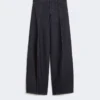 Spodnie oversize z niskim stanem, kolor midnightblue