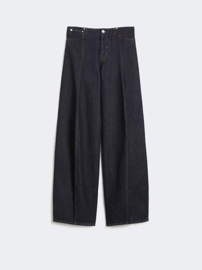 Spodnie oversize z niskim stanem, kolor midnightblue