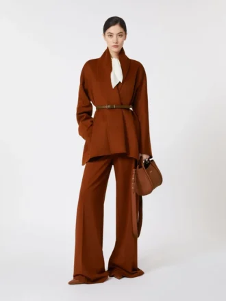 Kurtka w stylu szlafroka w kolorze camelowym, terakota