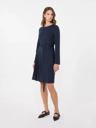 Sukienka z dzianiny Milano-knit, granatowa
