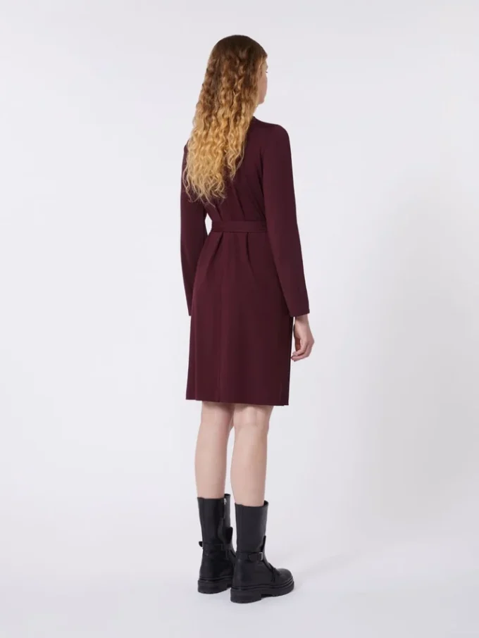 Sukienka z dzianiny Milano-knit, kolor bordowy