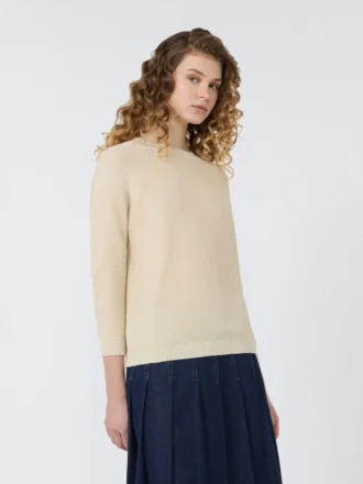 Sweter bawełniany, kolor ecru