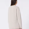 Sweter oversize z alpaki i bawełny, kolor piaskowy Sweter oversize z alpaki i bawełny, kolor piaskowy