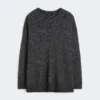 Sweter oversize z moheru i lureksu, ciemnoszary Sweter oversize z moheru i lureksu, ciemnoszary