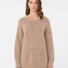 Sweter oversize z moheru i lureksu, kolor miedziany Sweter oversize z moheru i lureksu, kolor miedziany
