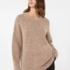 Sweter oversize z moheru i lureksu, kolor miedziany Sweter oversize z moheru i lureksu, kolor miedziany