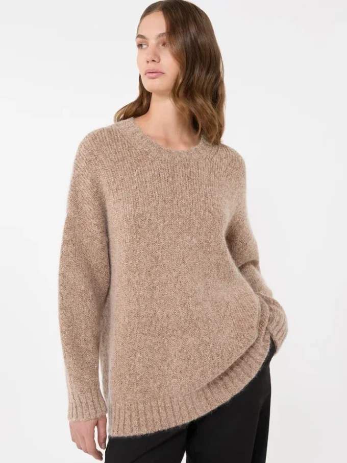 Sweter oversize z moheru i lureksu, kolor miedziany Sweter oversize z moheru i lureksu, kolor miedziany