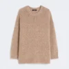 Sweter oversize z moheru i lureksu, kolor miedziany Sweter oversize z moheru i lureksu, kolor miedziany